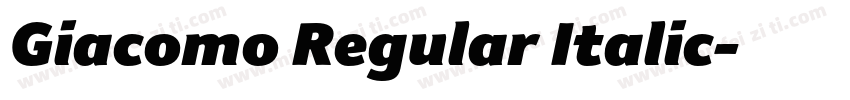 Giacomo Regular Italic字体转换